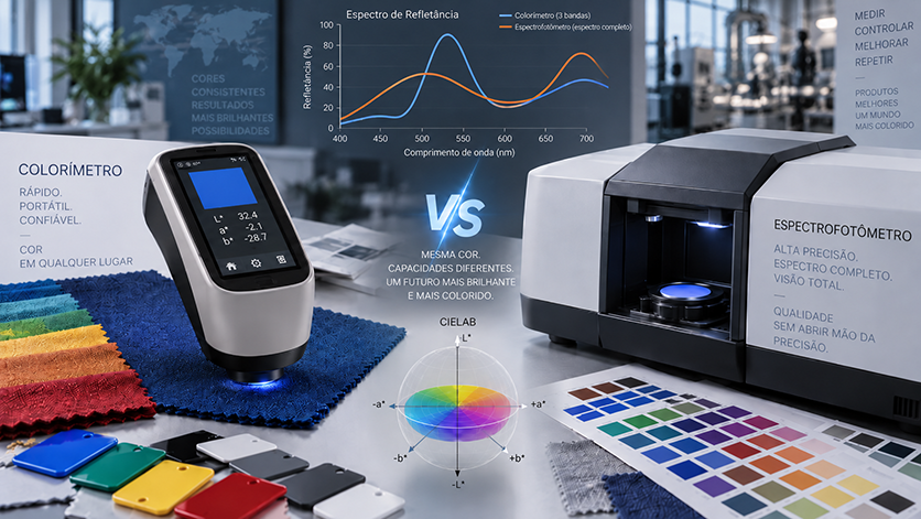 Comparação entre colorímetro e espectrofotômetro de forma prática e com informações importantes